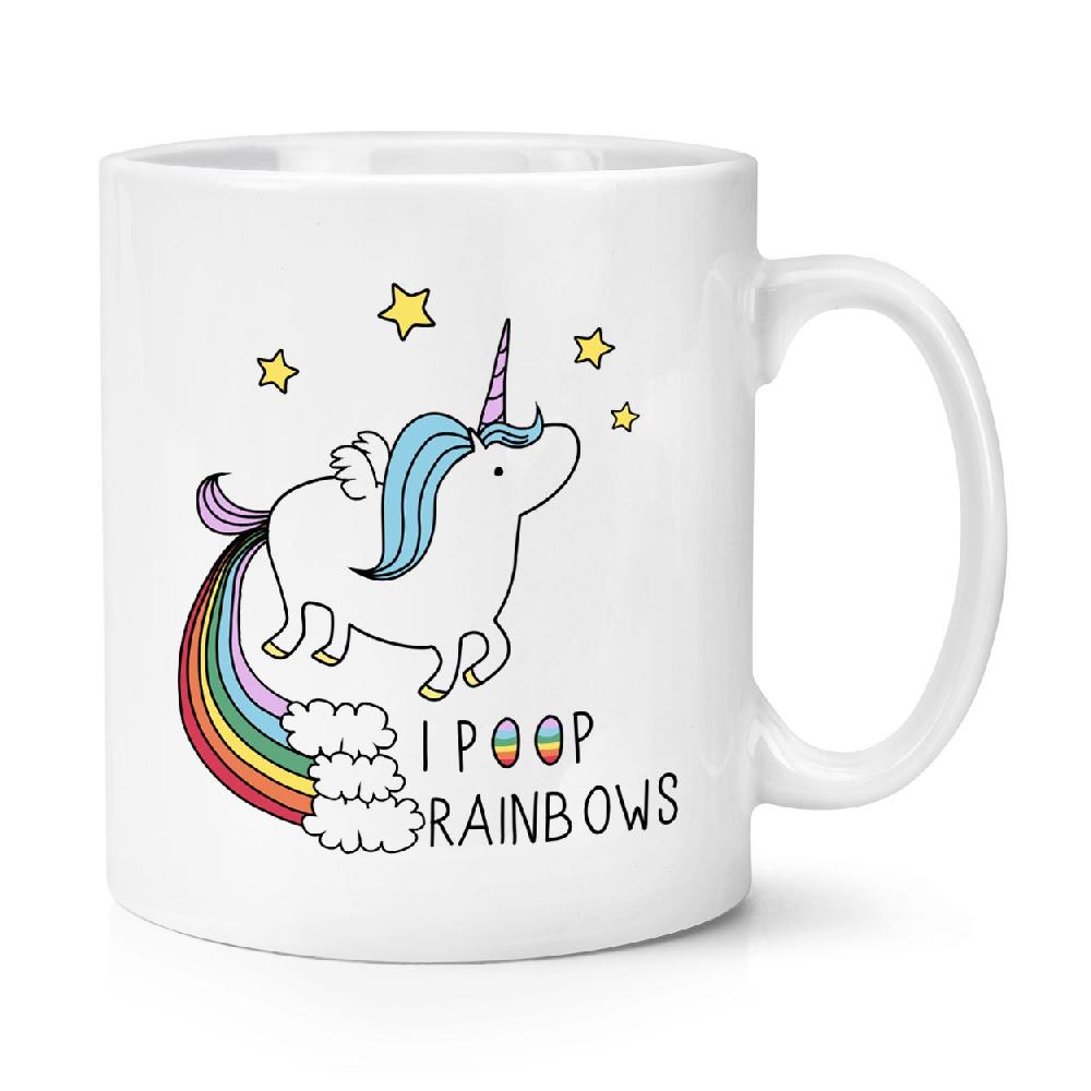 gift base Unicorn I Poop Rainbows 10oz Mug Cup - Funny Novelty Magical Fantasy