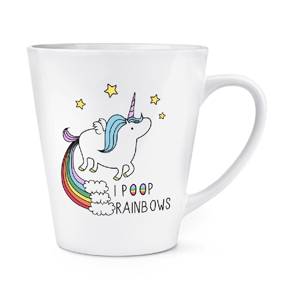 gift base Unicorn I Poop Rainbows 12oz Latte Mug Cup