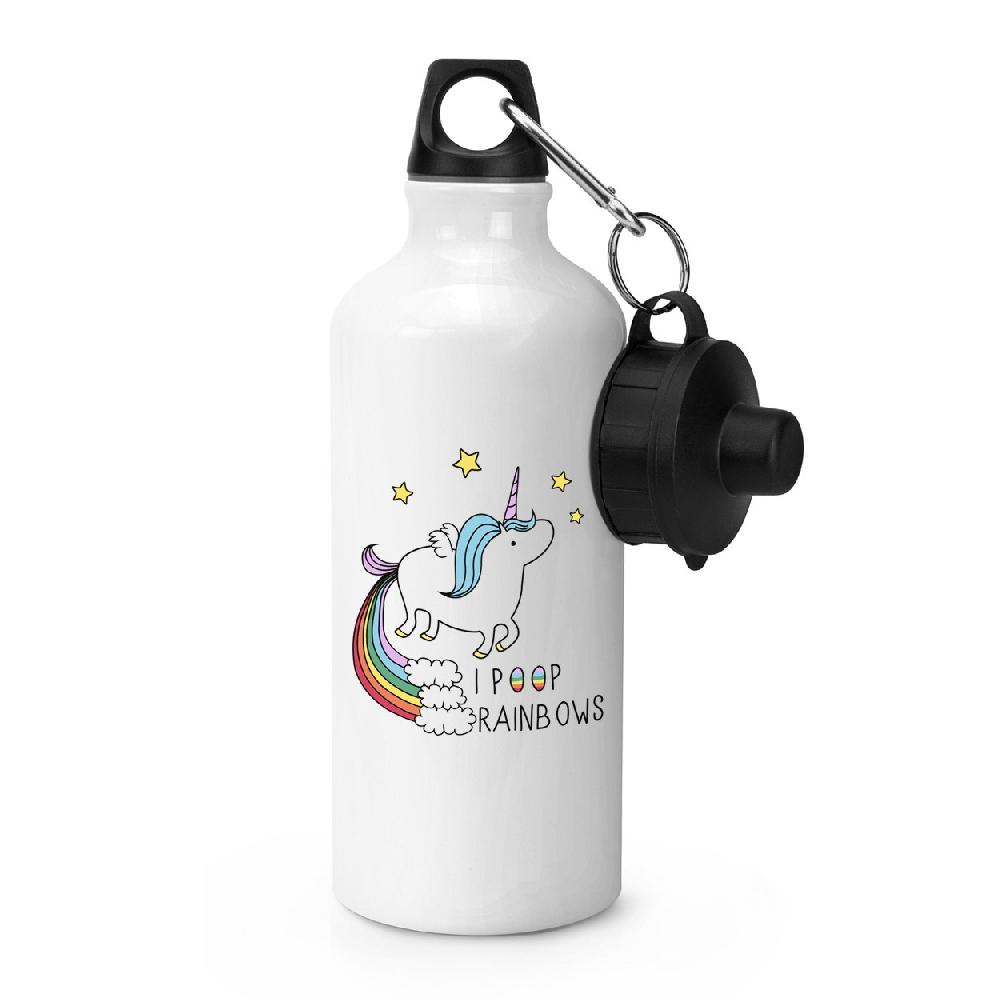 gift base Unicorn I Poop Rainbows Sports Water Bottle