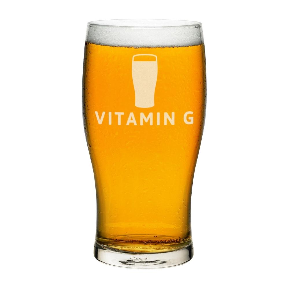 gift base Vitamin G Tulip Pint Glass Craft Beer Stout Dad