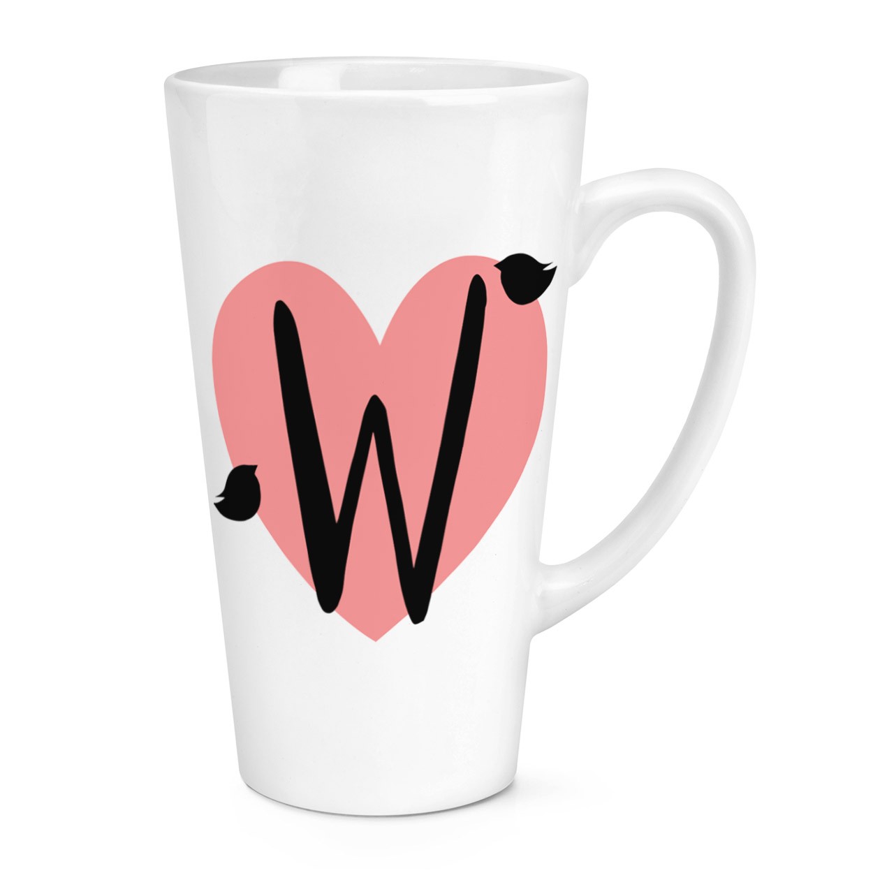 gift base W Heart Alphabet 17oz Large Latte Mug Cup