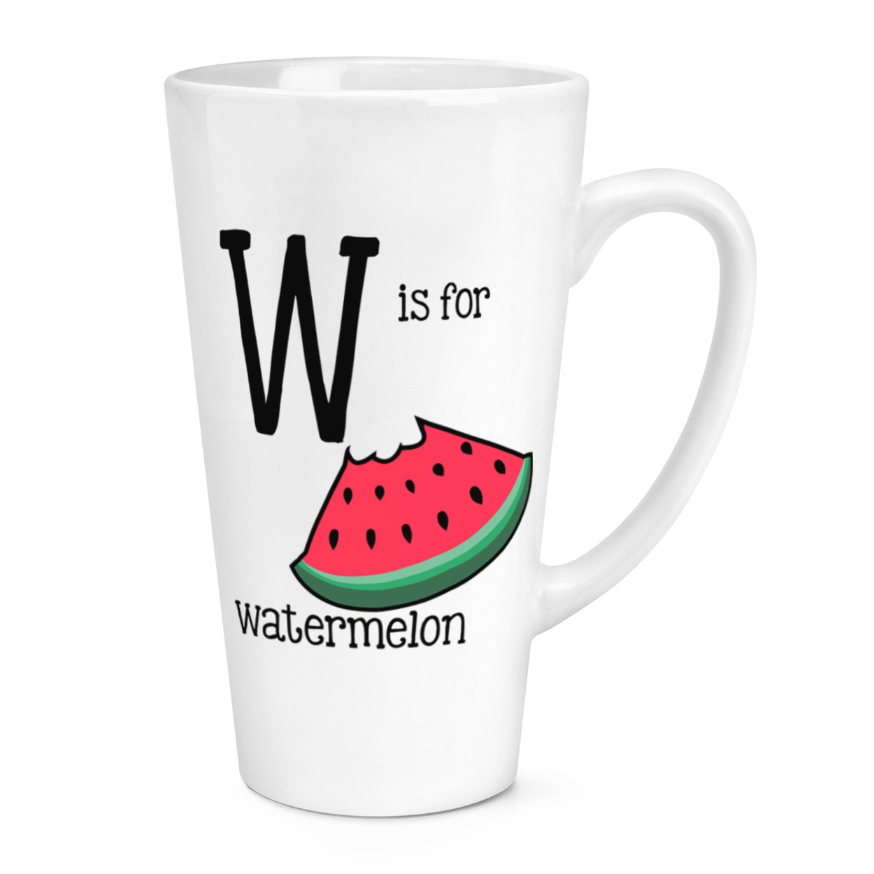 gift base W Is For Watermelon 17oz Large Latte Mug Cup