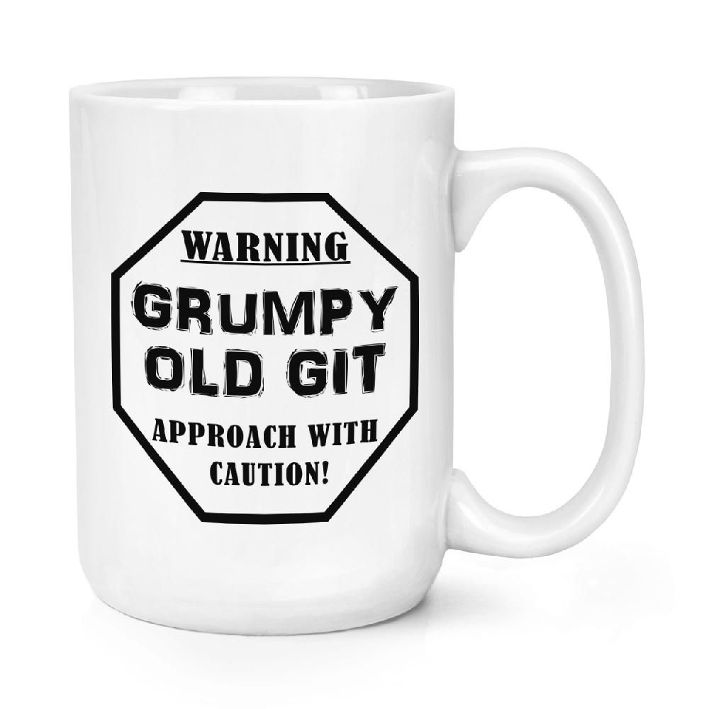 gift base Warning Grumpy Old Git Caution 15oz Large Cup Mug
