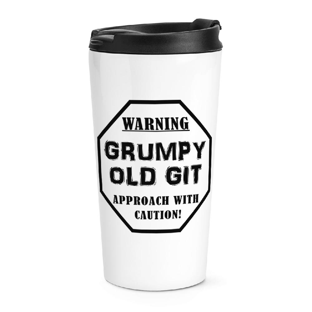 gift base Warning Grumpy Old Git Caution Travel Mug Cup