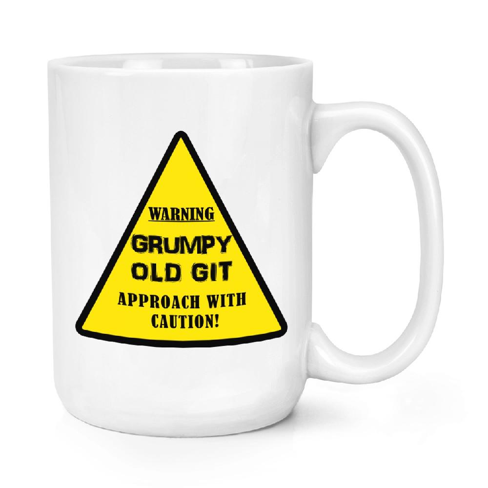 gift base Warning Grumpy Old Git Yellow 15oz Large Mug Cup