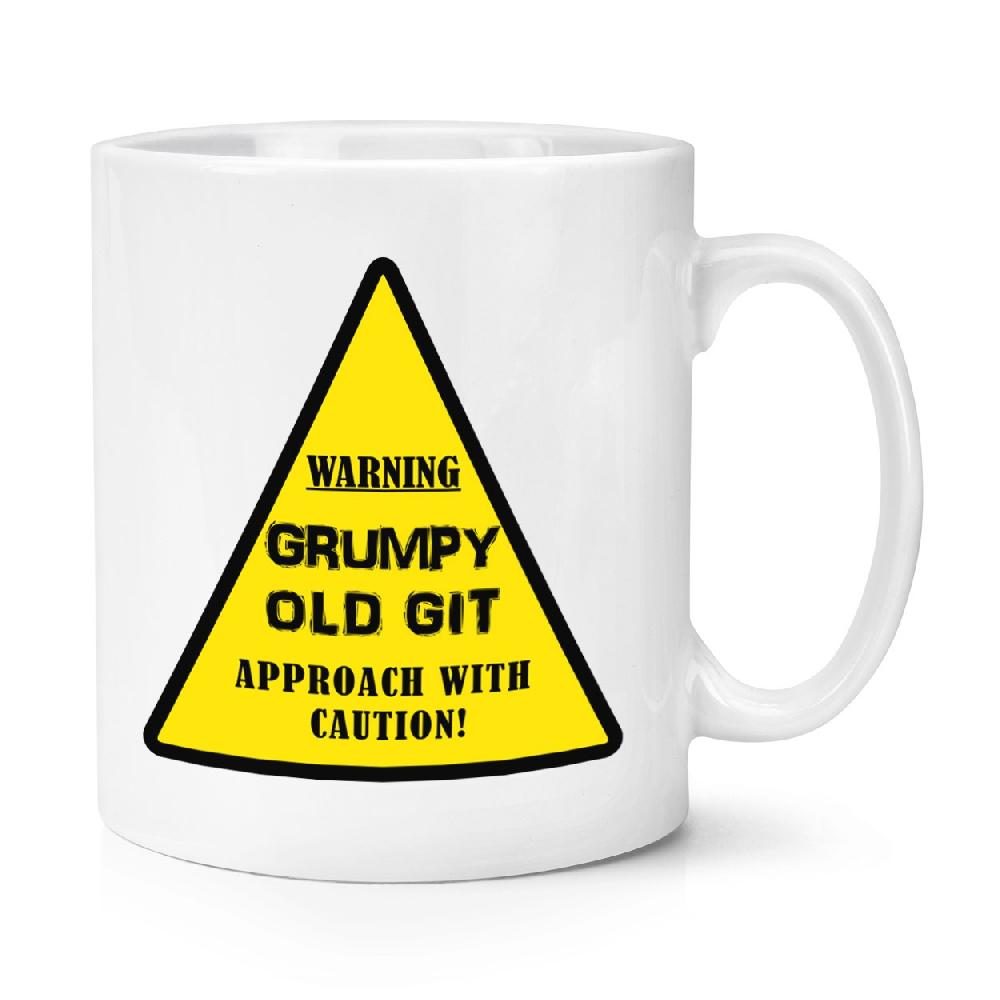 gift base Warning Grumpy Old Git Yellow Caution 10oz Mug Cup