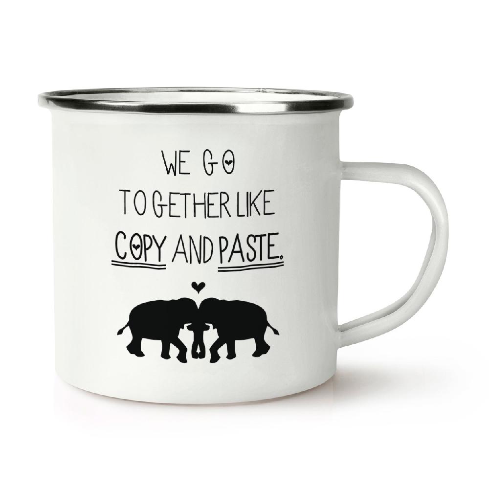 gift base We Go Together Like Copy And Paste Retro Enamel Mug Cup