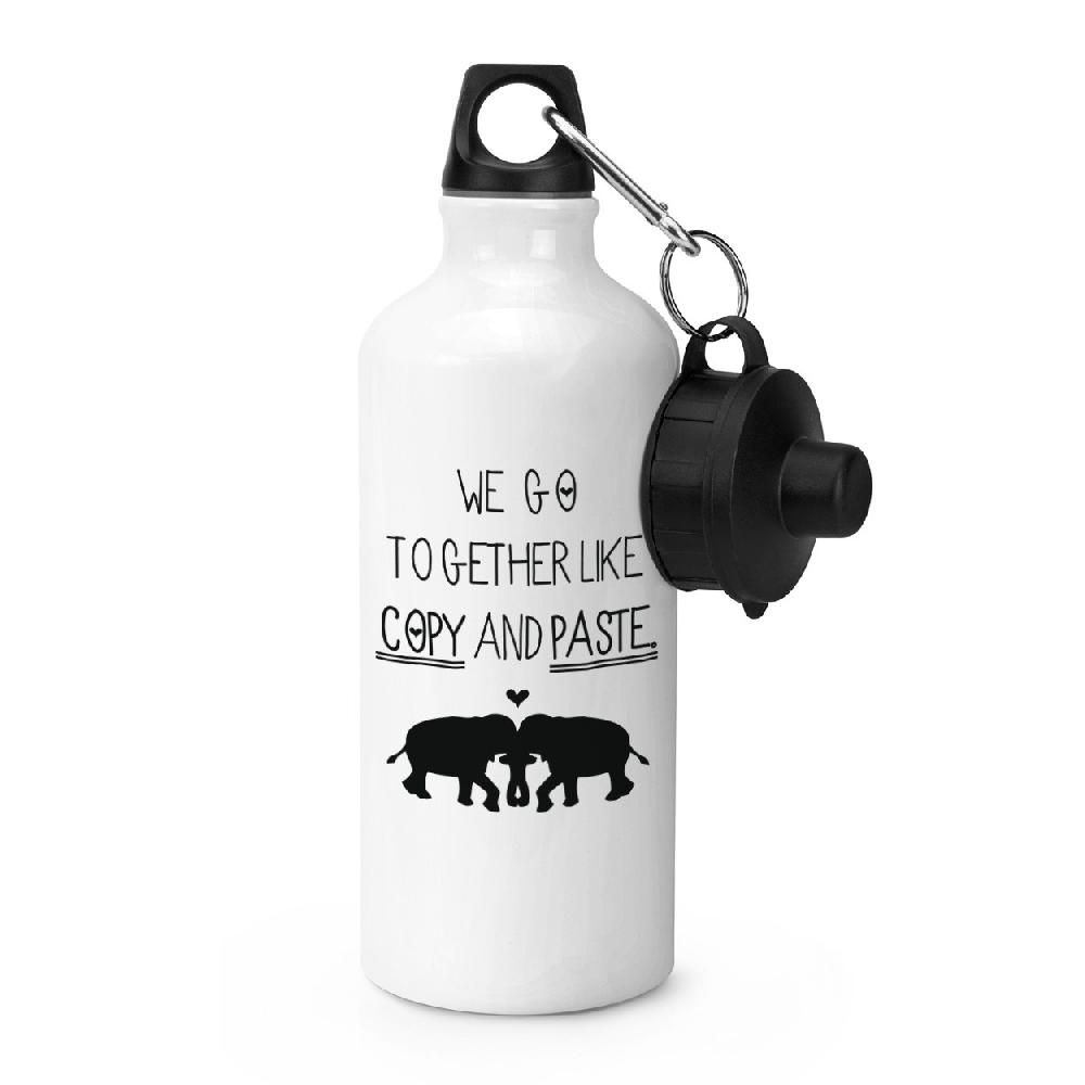 gift base We Go Together Like Copy And Paste Sports Bottle