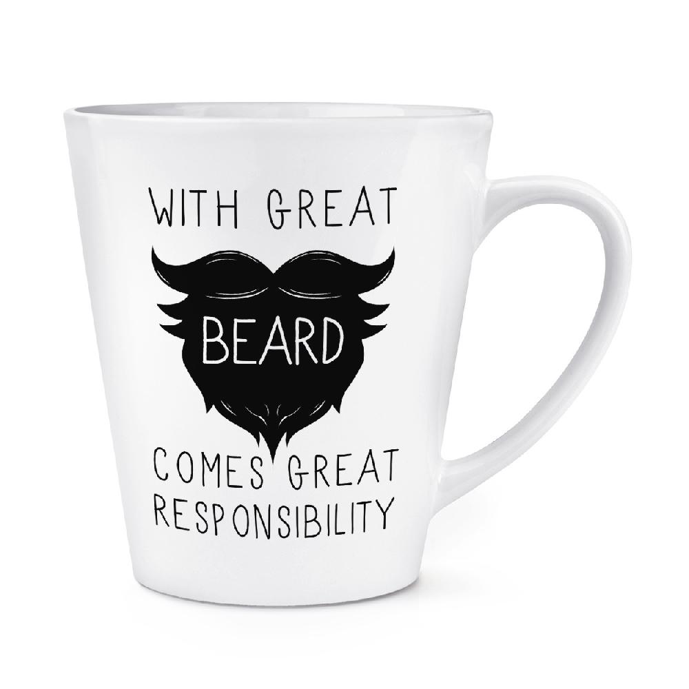 gift base With Great Beard Comes Great Responsibility 12oz Latte Mug Cup