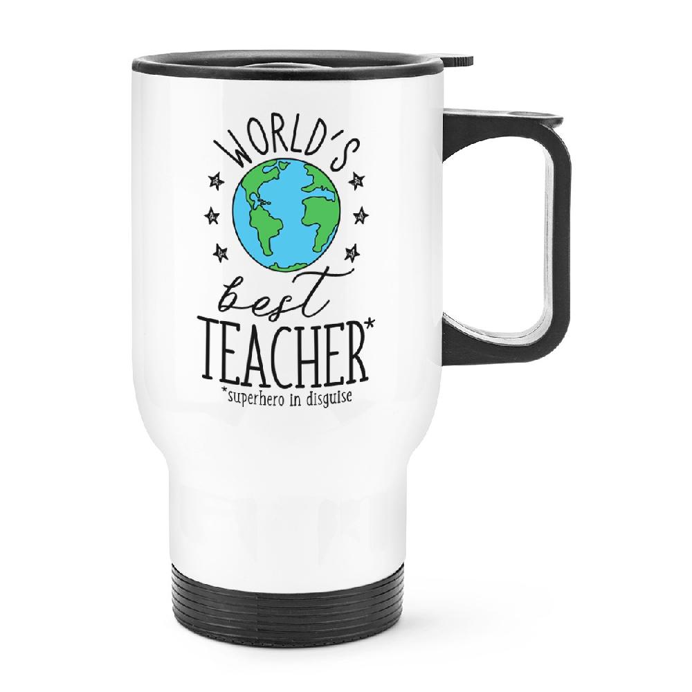 gift base World's Best Teacher Travel Mug Cup With Handle