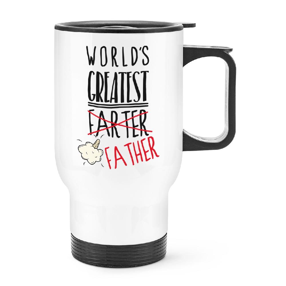 gift base World's Greatest Farter Father Travel Mug Cup With Handle