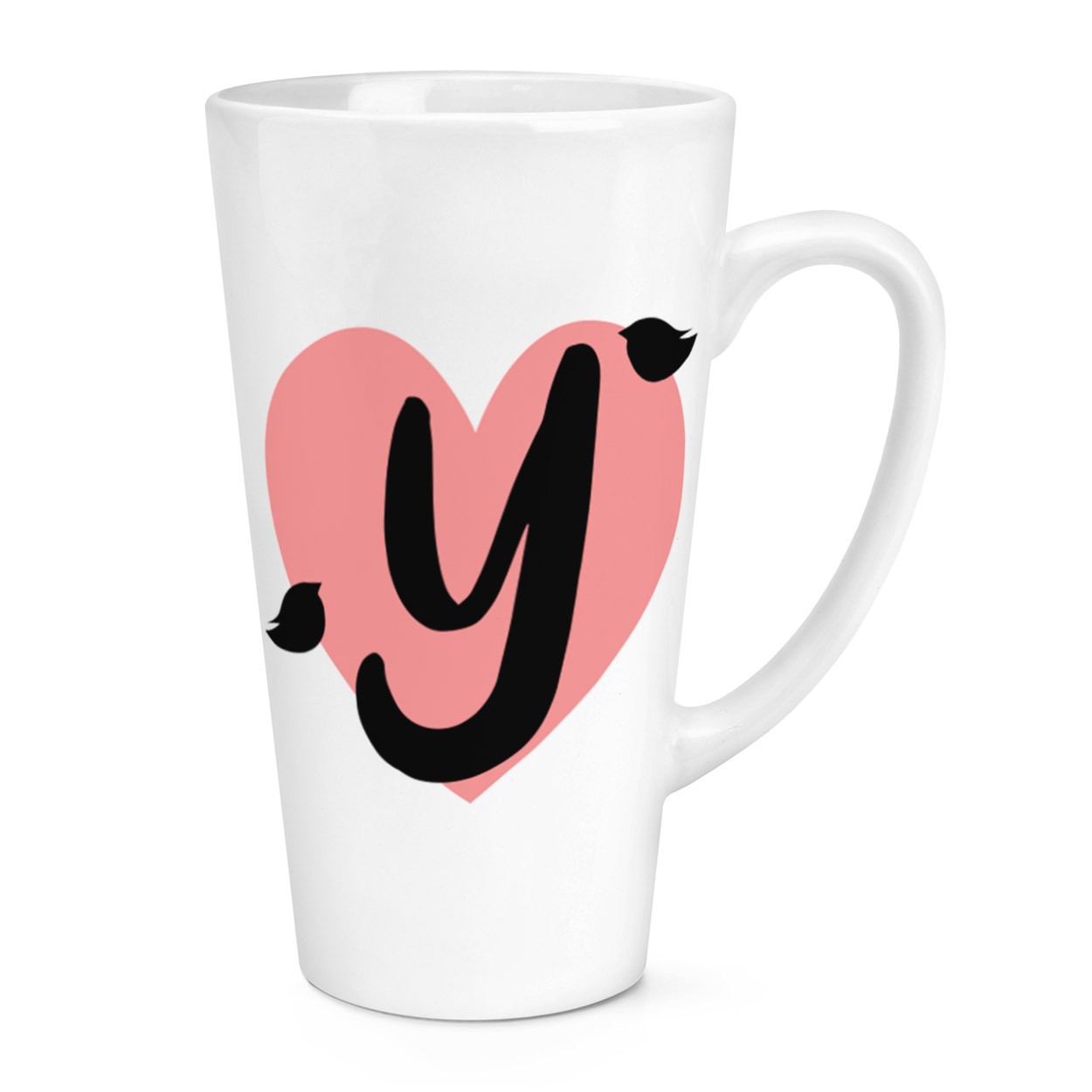 gift base Y Heart Alphabet 17oz Large Latte Mug Cup