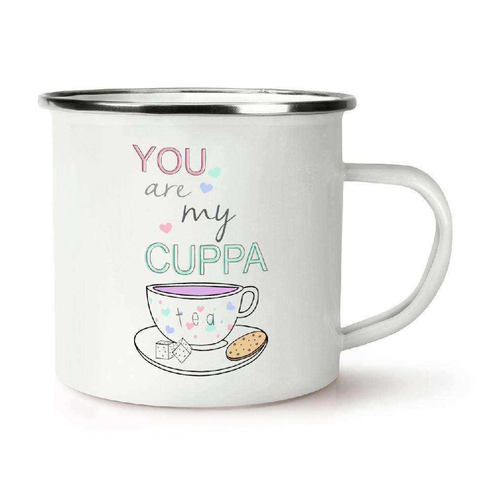 gift base You Are My Cuppa Tea Quote Retro Enamel Mug Cup