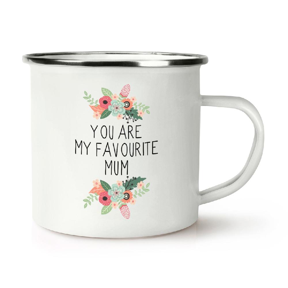 gift base You Are My Favourite Mum Retro Enamel Mug Cup