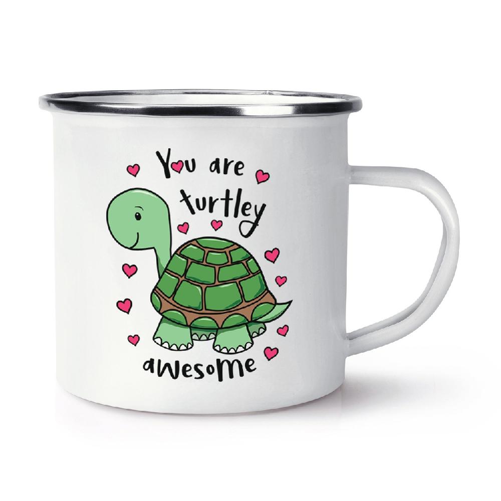 gift base You Are Turtley Awesome Retro Enamel Mug Cup