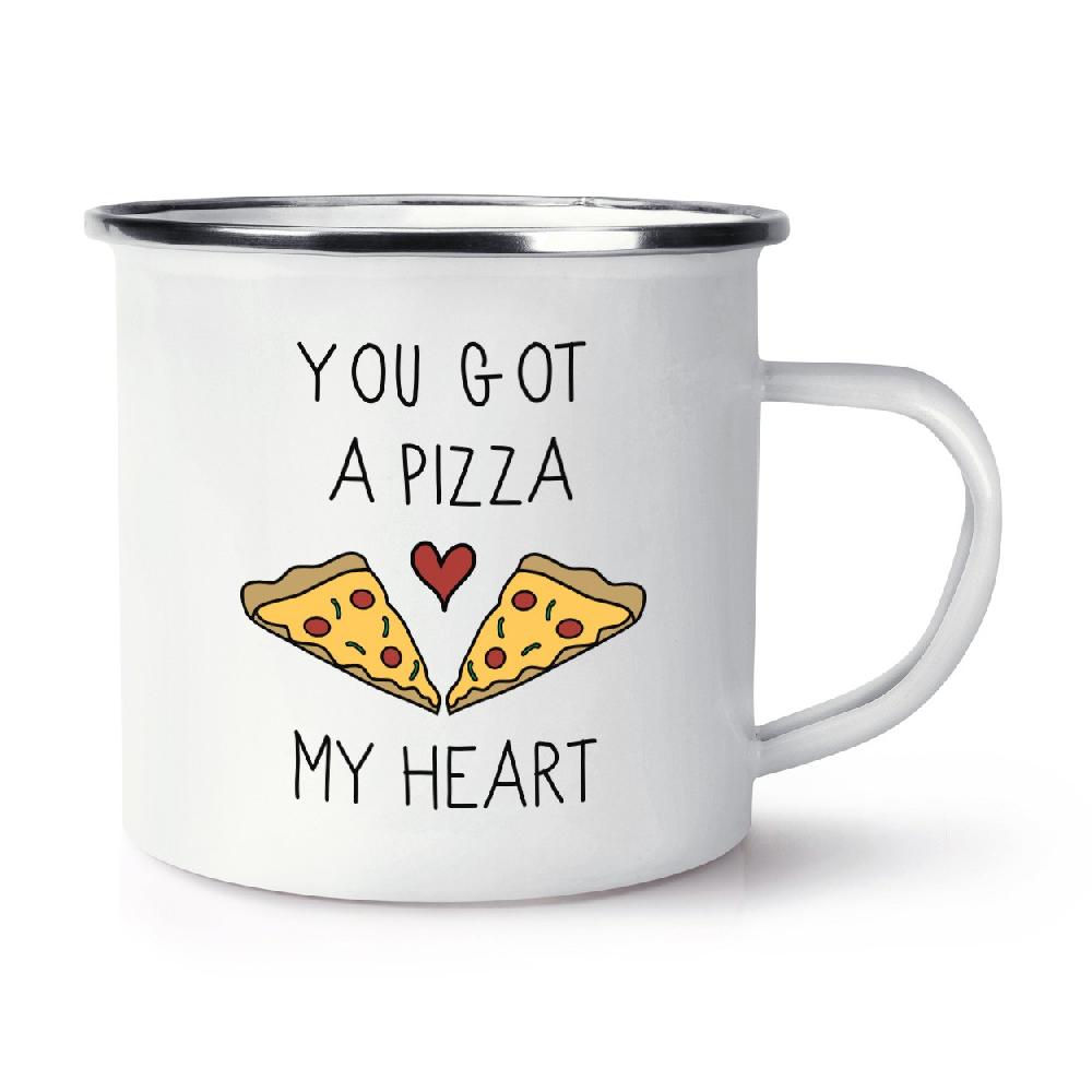 gift base You Got A Pizza My Heart Retro Enamel Mug Cup