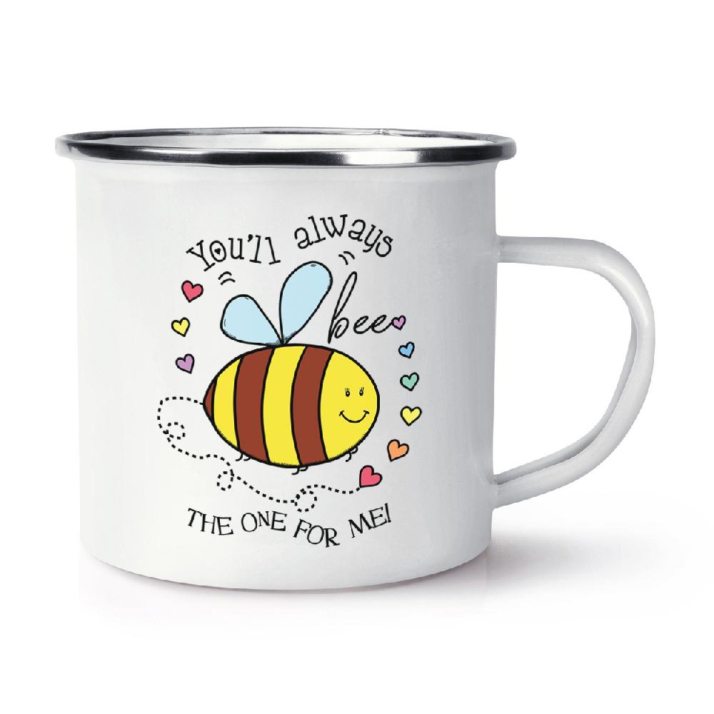 gift base You'll Always Bee The One For Me Retro Enamel Mug Cup