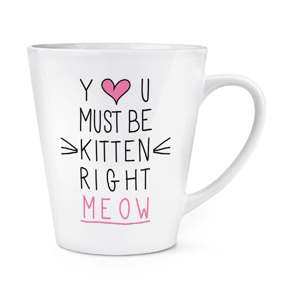 gift base You Must Be Kitten Right Meow 12oz Latte Mug Cup