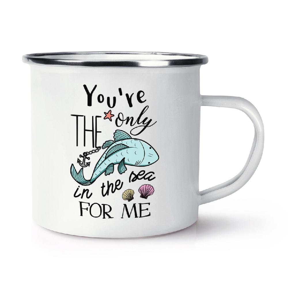 gift base You're The Only Fish In The Sea For Me Retro Enamel Mug Cup