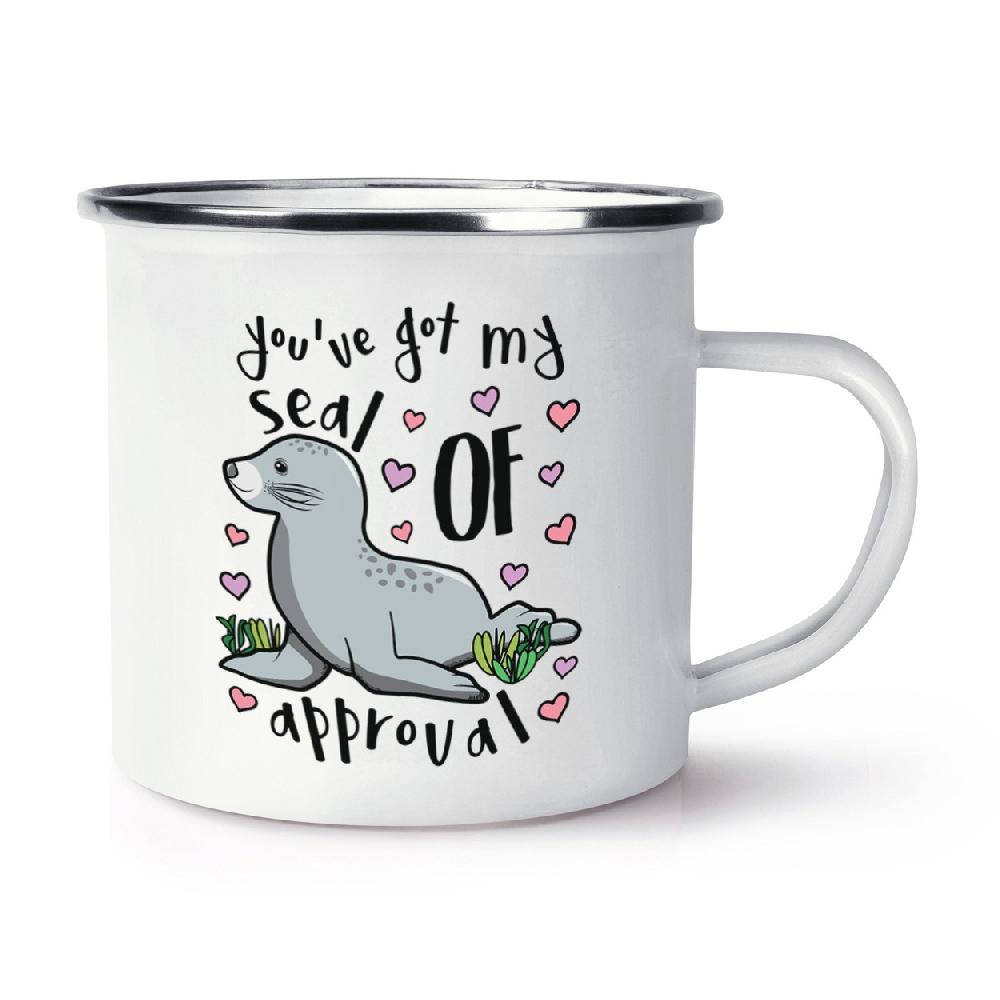 gift base You've Got My Seal Of Approval Retro Enamel Mug Cup