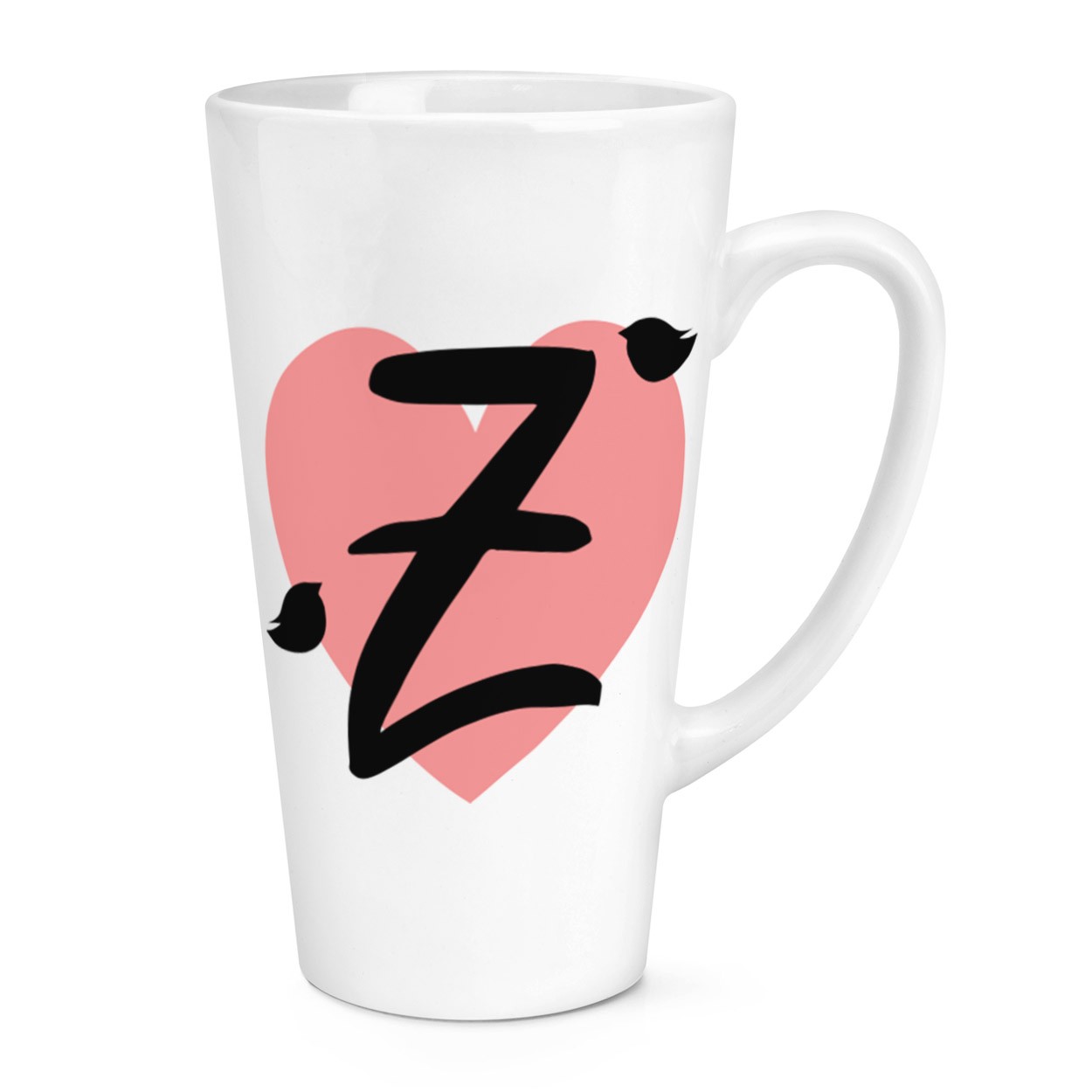 gift base Z Heart Alphabet 17oz Large Latte Mug Cup