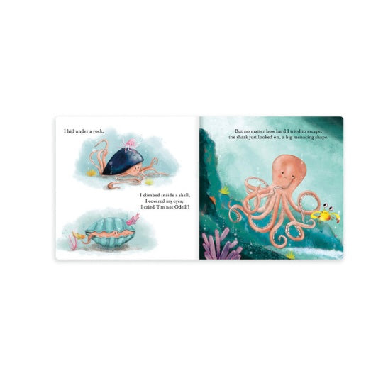 Gift Base Jellycat Odell The Fearless Octopus Book