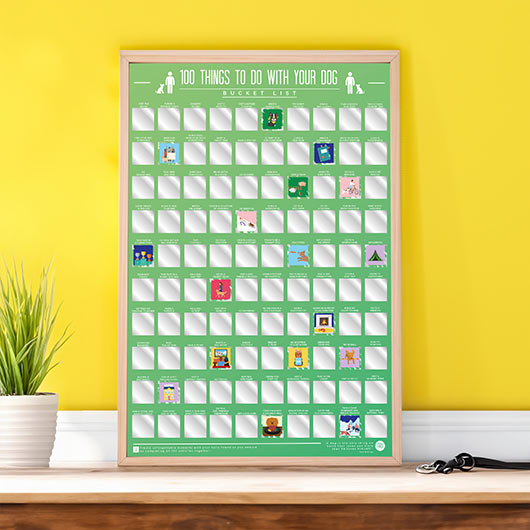 gift republic 100 Things to do With Your Dog Scratch Poster