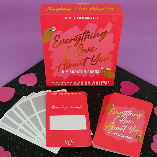 gift republic Everything I Love About You DIY Scratch Cards
