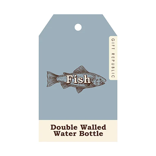 Gift Republic Fish Double-Walled Stainless Steel Water Bottle