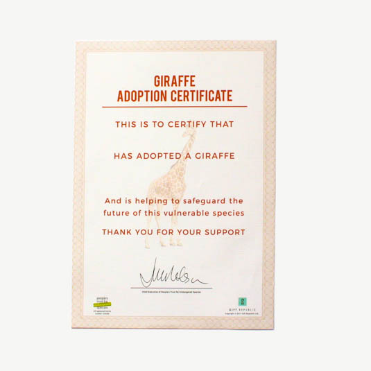 Gift Republic Adopt A Giraffe