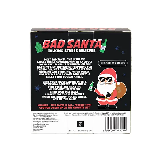 Gift Republic Bad Santa – Talking Stress Reliever