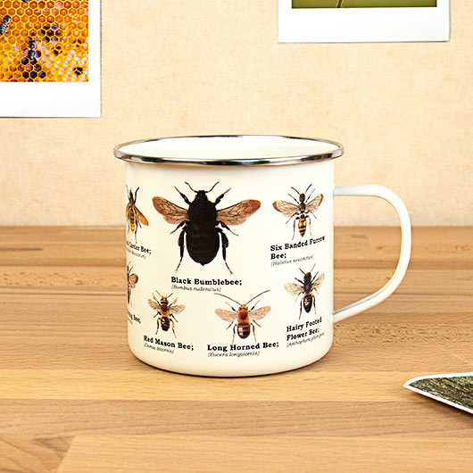 gift republic Bee Enamel Mug