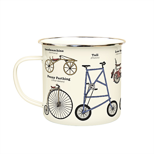 Gift Republic Bicycles Enamel Mug
