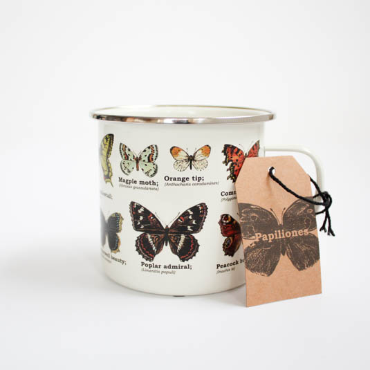 Gift Republic Butterfly Enamel Mug