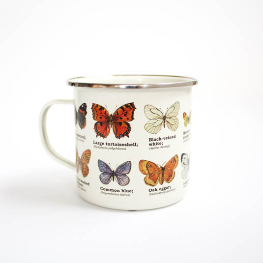 gift republic Butterfly Enamel Mug