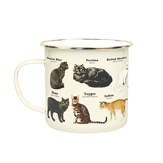 Gift Republic Cats Enamel Mug