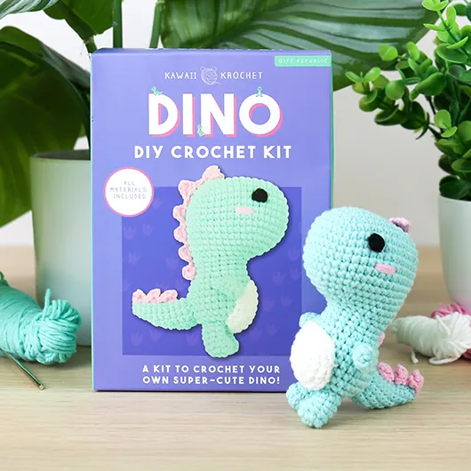 gift republic Dino DIY Crochet Kit