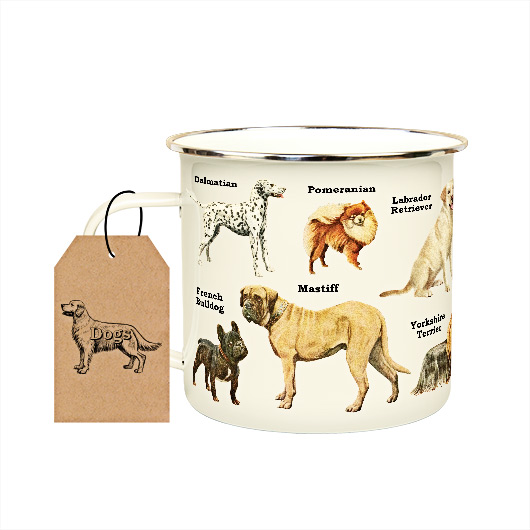 Gift Republic Dogs Enamel Mug