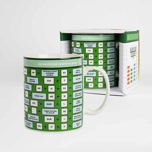 Gift Republic Excel Spreadsheet Shortcut Mug