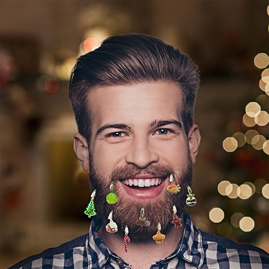 gift republic Festive Feast Beard Baubles