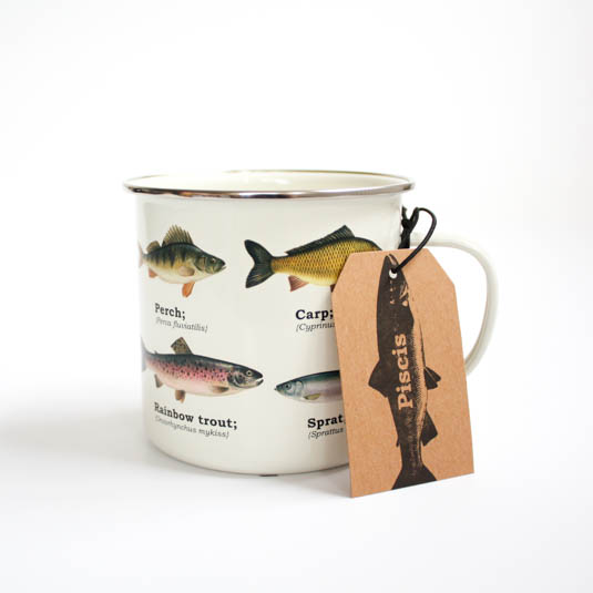 Gift Republic Fish Enamel Mug