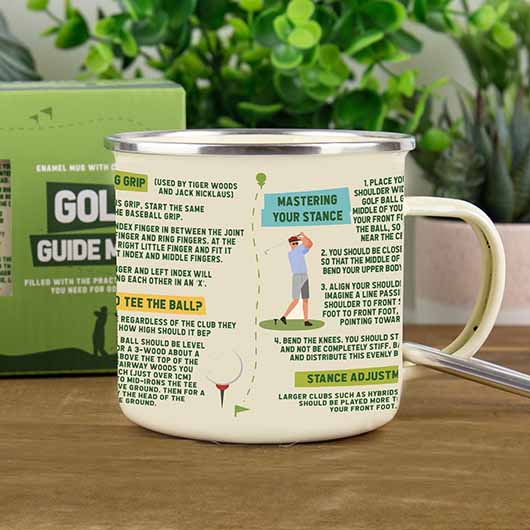gift republic Golf Guide Enamel Mug