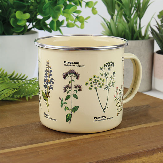 gift republic Herbs Enamel Mug