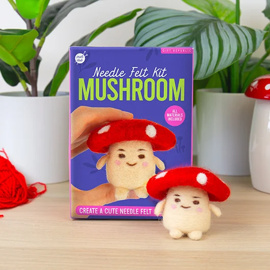 gift republic Mushroom Needle Felting Kit