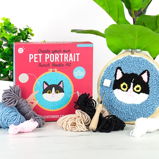 gift republic Pet Portraits - Cat Punch Needle