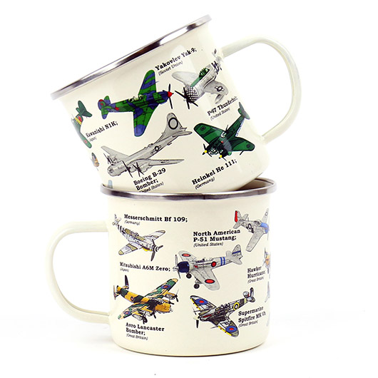Gift Republic Planes Enamel Mug