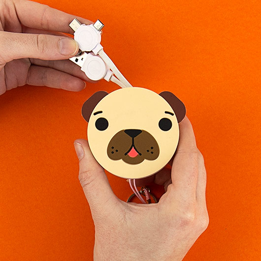 Gift Republic Power Pet - Pug Cable