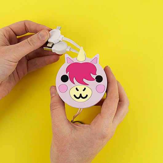 Gift Republic Power Pet - Unicorn Cable