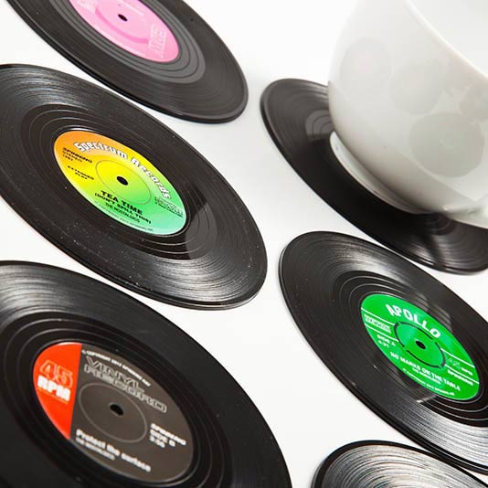 Gift Republic Retro Vinyl Coasters