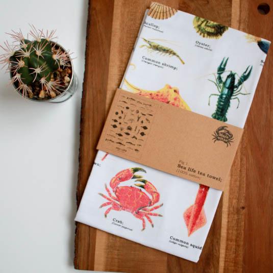 Gift Republic Sea Life Tea Towel